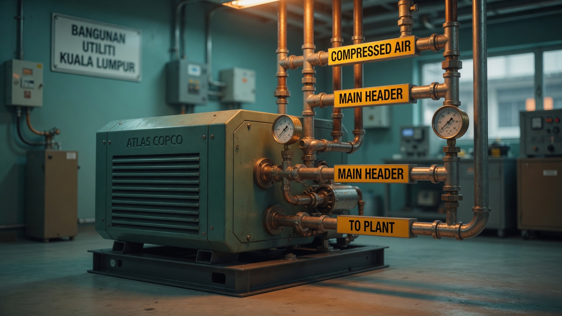 Atlas Copco compressed air system