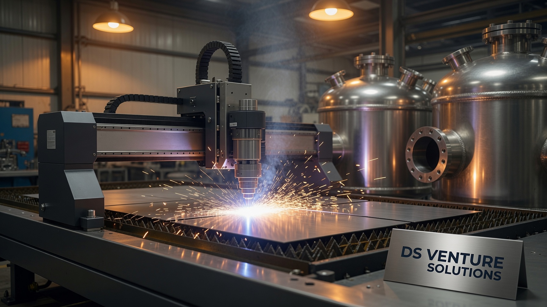 CNC laser cutting machine in DS Venture facility